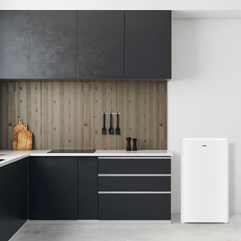 Svan Congelador Vertical Blanco SCV85502E 60L Puerta Reversible Bajo Ruido Clase E