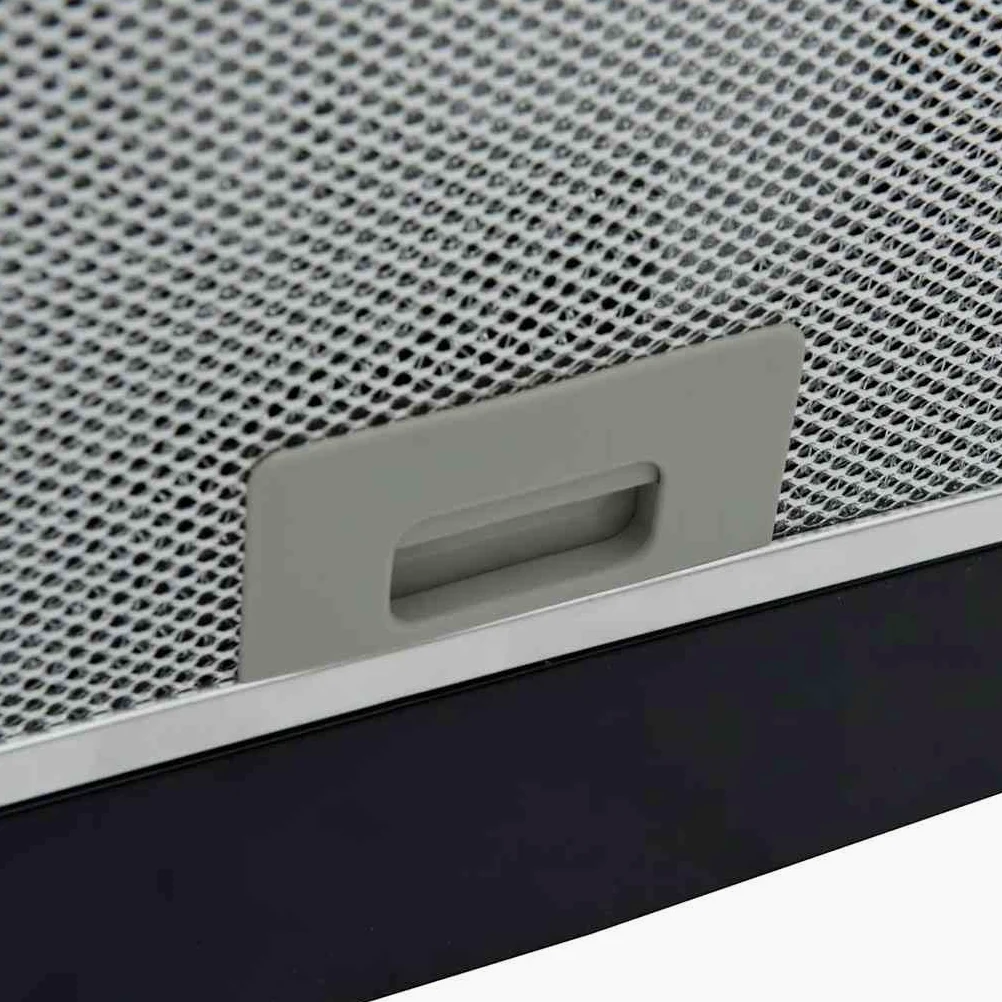 Genérico Campana extractora de Isla Sensor táctil LCD Vidrio Templado, Extractores Negro
