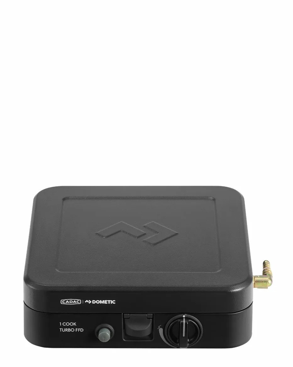 CADAC - Estufa Turbo FFD de 1 cocción - Parrillas portátiles | Superficie de cocción de acero inoxidable, Incluye funda protectora, Camping, Accesorios para parrillas