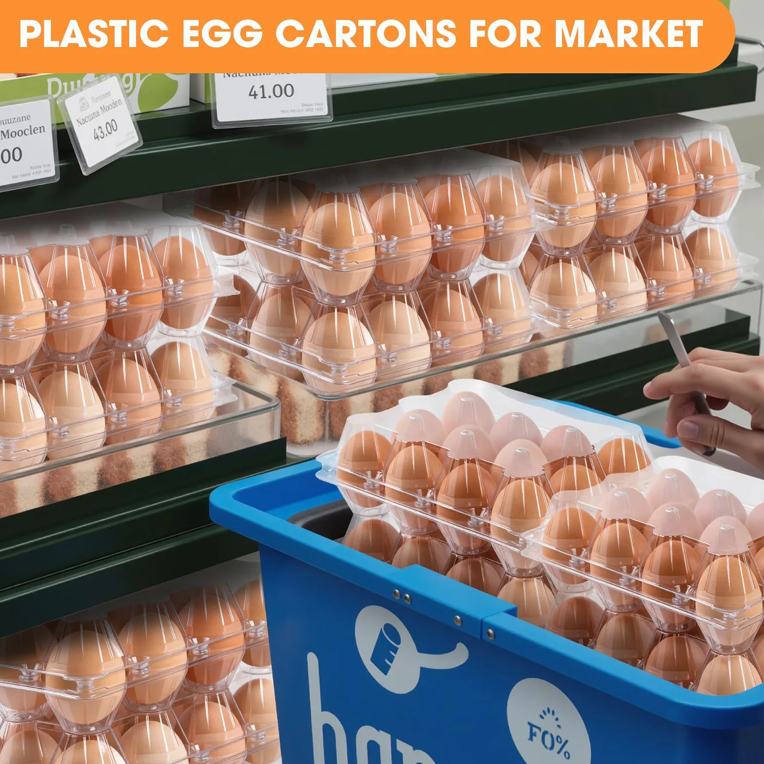 Paquete de 160 cajas de huevos baratas a granel, 12 cajas de huevos vacías transparentes para huevos de gallina, rejillas de 3 x 4, bandejas reutilizables para huevos para familia, granja de pollos