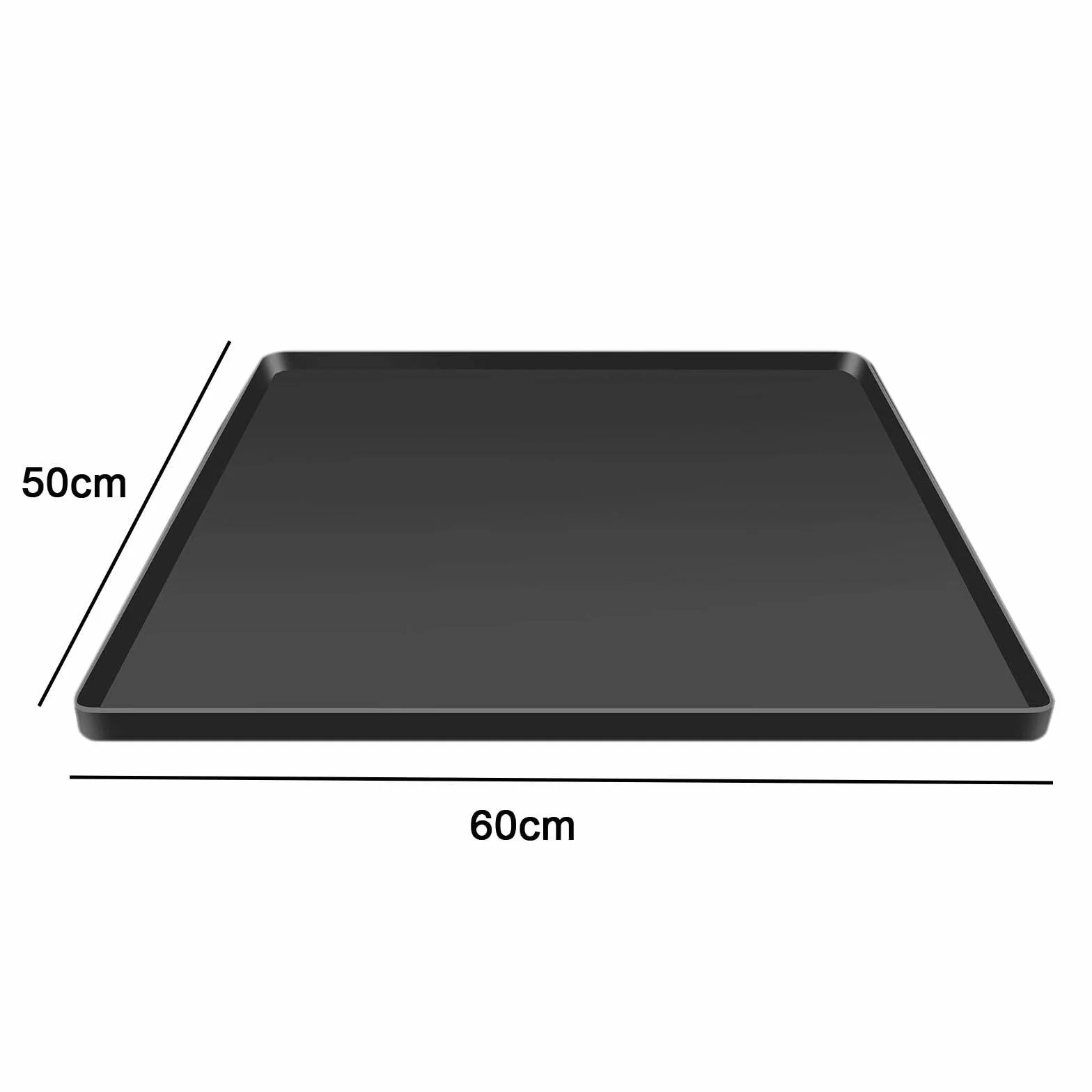 Bandeja de Goteo de Silicona para Refrigeradores Mejorada para Evitar Derrames, NEGRO, 60x50cm