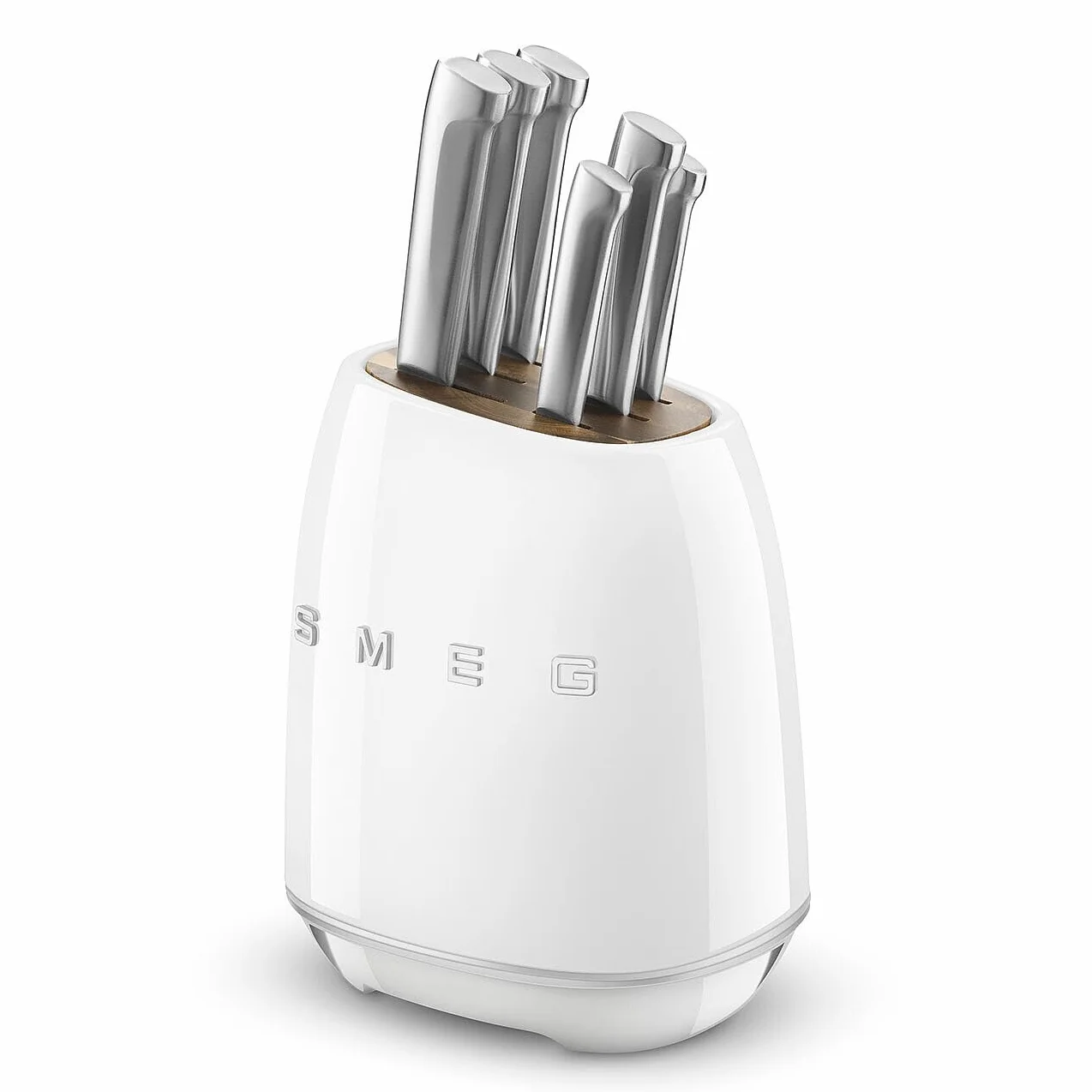 Ceppo con coltelli Smeg KBSF02WH 50 STYLE Bianco