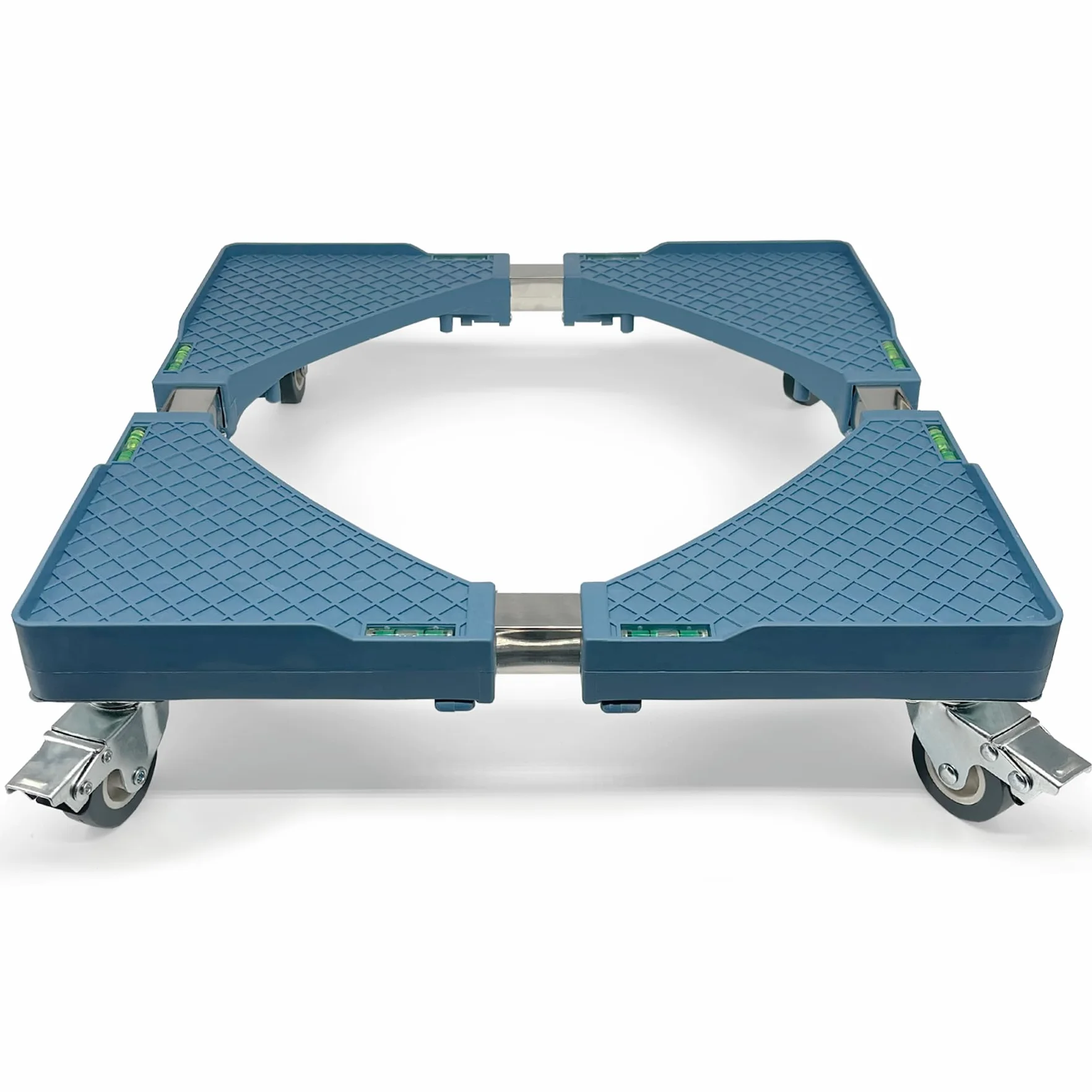 Base Regulable Carro para Lavadora con Ruedas Cia&Co – Soporte Ajustable 42,5–65 cm – Plataforma Móvil profesional hasta 300 kg – Para Frigorífico, Secadora y Electrodomésticos (BASE + 4 RUEDAS)