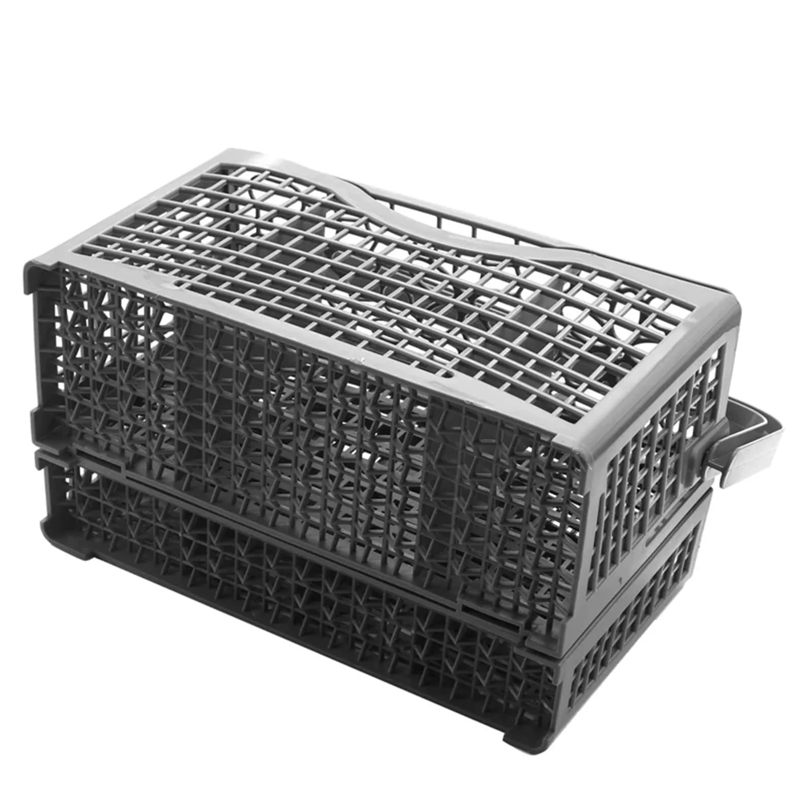 Juego de 2 cestas de cubiertos para lavavajillas, soporte duradero para cubiertos, organizador de cocina que ahorra espacio, se adapta a la mayoría de lavavajillas, solución eficiente de