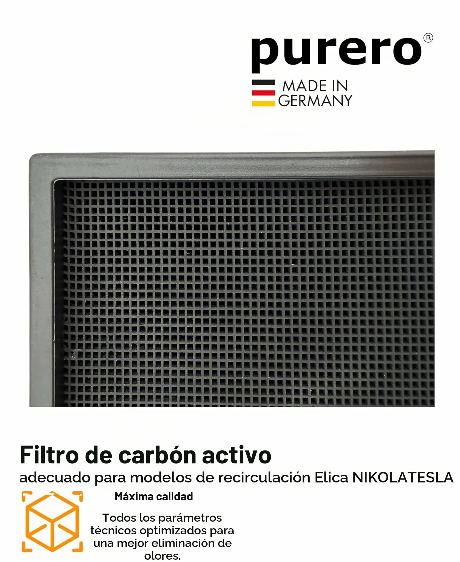 2 filtros de cerámica compatibles con filtros de carbón Elica Nikola Tesla KIT0167755, aptos para modelos Nikolatesla Alpha Fit, 3Z, Prime S, fabricado en Alemania