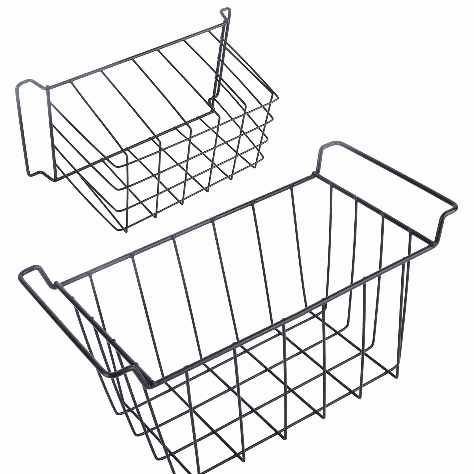 Cestas de congelador de pecho de 2 paquetes con manijas, contenedores de almacenamiento colgantes, cestas de almacenamiento para congeladores de cofres, refrigerador, 39 * 20 * 20 (L 45 cm x W 24.5