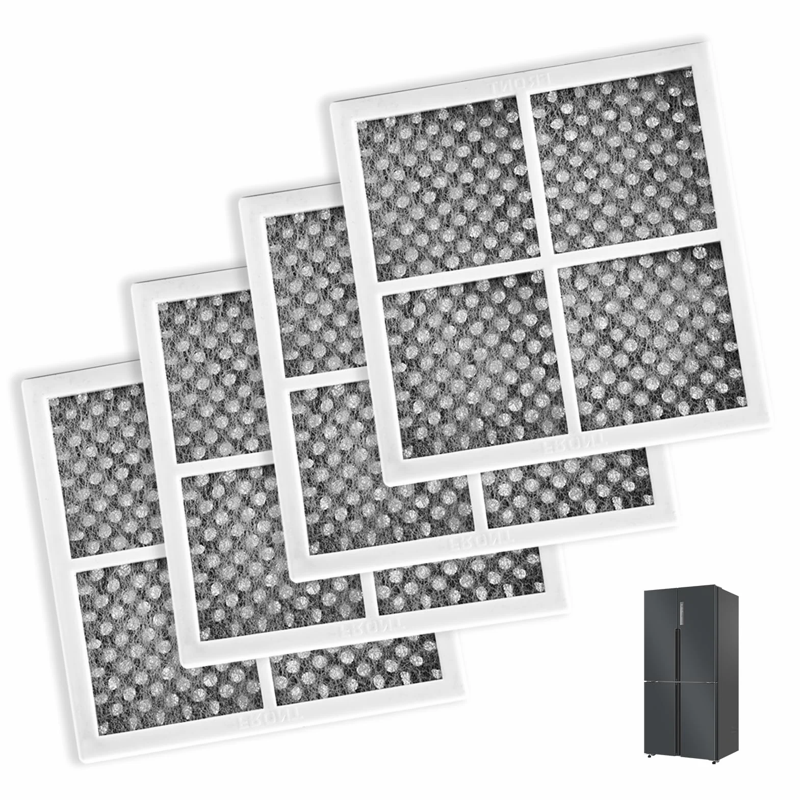 Juego de 4 filtros de aire Fresh para frigoríficos, eliminan los olores, eficaz, compatible con Réfrigérateur/Réfrigérateur/Purificateur LG LT120F, LFX31925SW, LFX31925SB