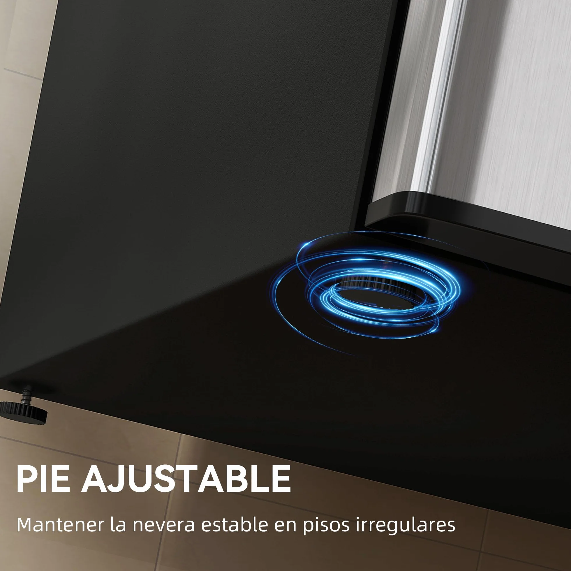 HOMCOM Nevera Pequeña 88 L con Congelador, Mini Frigorífico Silenciosa, Frigorífico Pequeño Bajo Encimera con Temperatura Regulable 5 Niveles, Puerta Reversible y Estantes Ajustables, Negro
