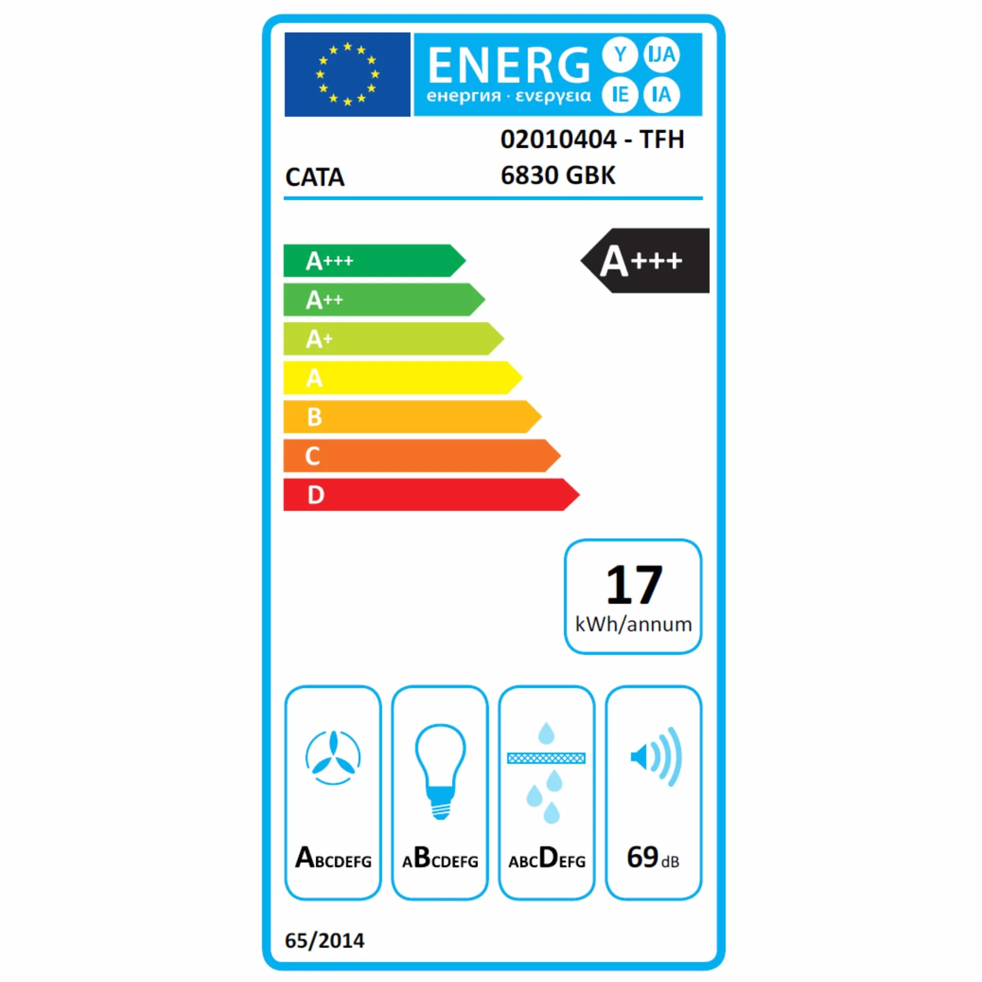 Cata Campana Extractora Telescópica TFH 6830 GBK 5+1 TURBO Motor Burshless Extra Silencioso Tira LED Fácil Instalacion y Limpieza Acabado Inox