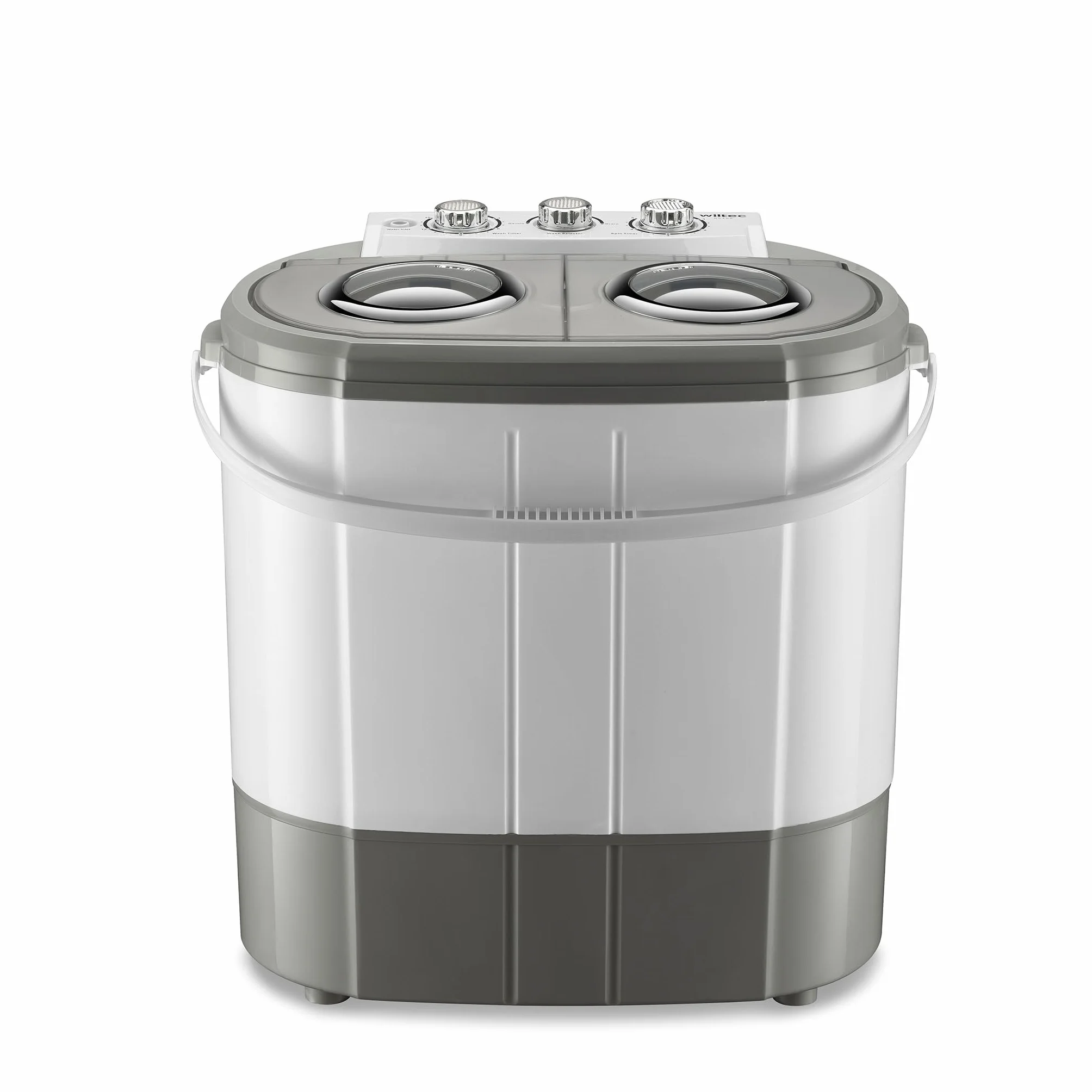 Wiltec Lavadora de camping portátil de doble tina 230 W 3 kg lavado y 2 kg centrifugado con temporizador mini lavadora compacta para camping, pisos pequeños, cubeta doble para lavado y centrifugado