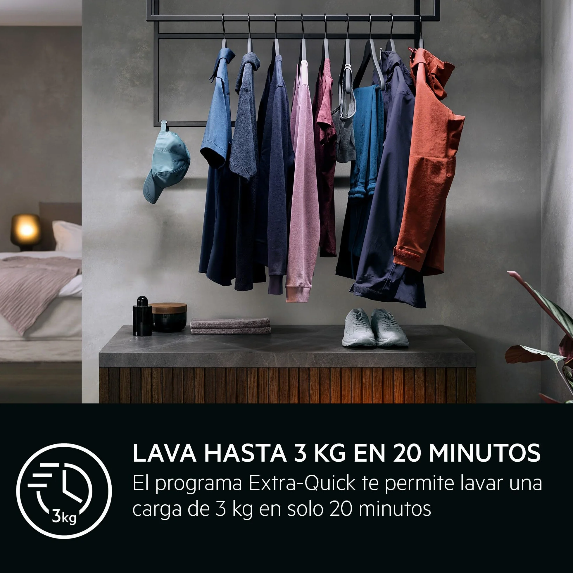 AEG LWR7194M4B Lavasecadora de Carga Frontal, Lava 9 Kg, Seca 6 Kg, Libre Instalación, 1400 rpm, Motor Inverter, Programa Rápido, Nonstop 60 min, Panel LCD, Puerta XL Negra, Clase A, Fabricado en UE