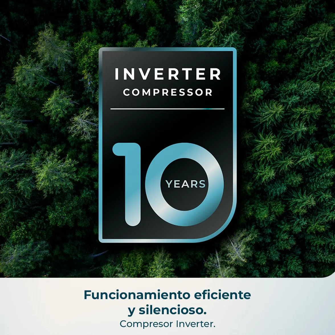 Cecotec Frigorífico Combi 356L Total NoFrost Bolero CoolMarket Combi 356i Inox D. Alto 200cm, Ancho 59,5cm, Fast Freezing, FreshnessFlex HUB, HumidityFlex HUB, Luz LED y Display Interior