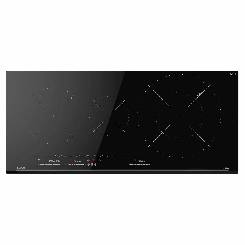 TEKA Placa de Inducción 90 cm, 3 Zonas, Control Táctil MultiSlider, Power Plus, Stop & Go, Zona Paellera XL, Modelo IZC 93320 MST