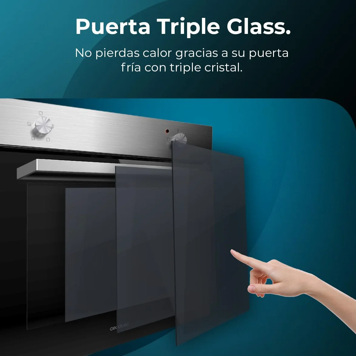 Cecotec Horno Integrable Convencional Bolero Hexa C126000 Inox 2800W 77L