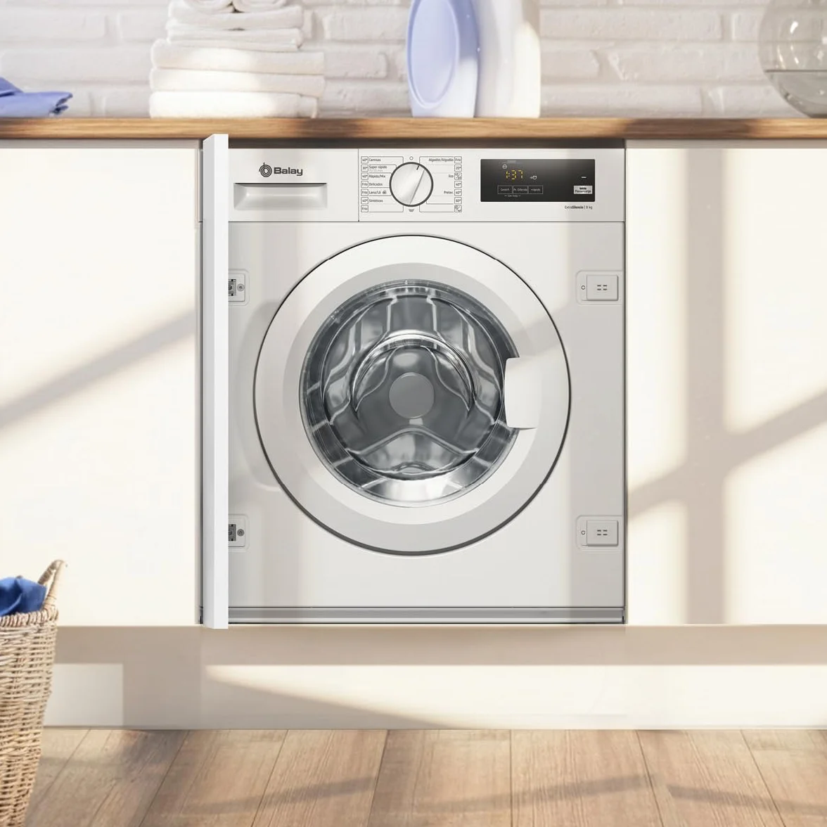 Balay Lavadora Integrable 60 cm Motor ExtraSilencio AquaControl Plus Blanco 3TI983B