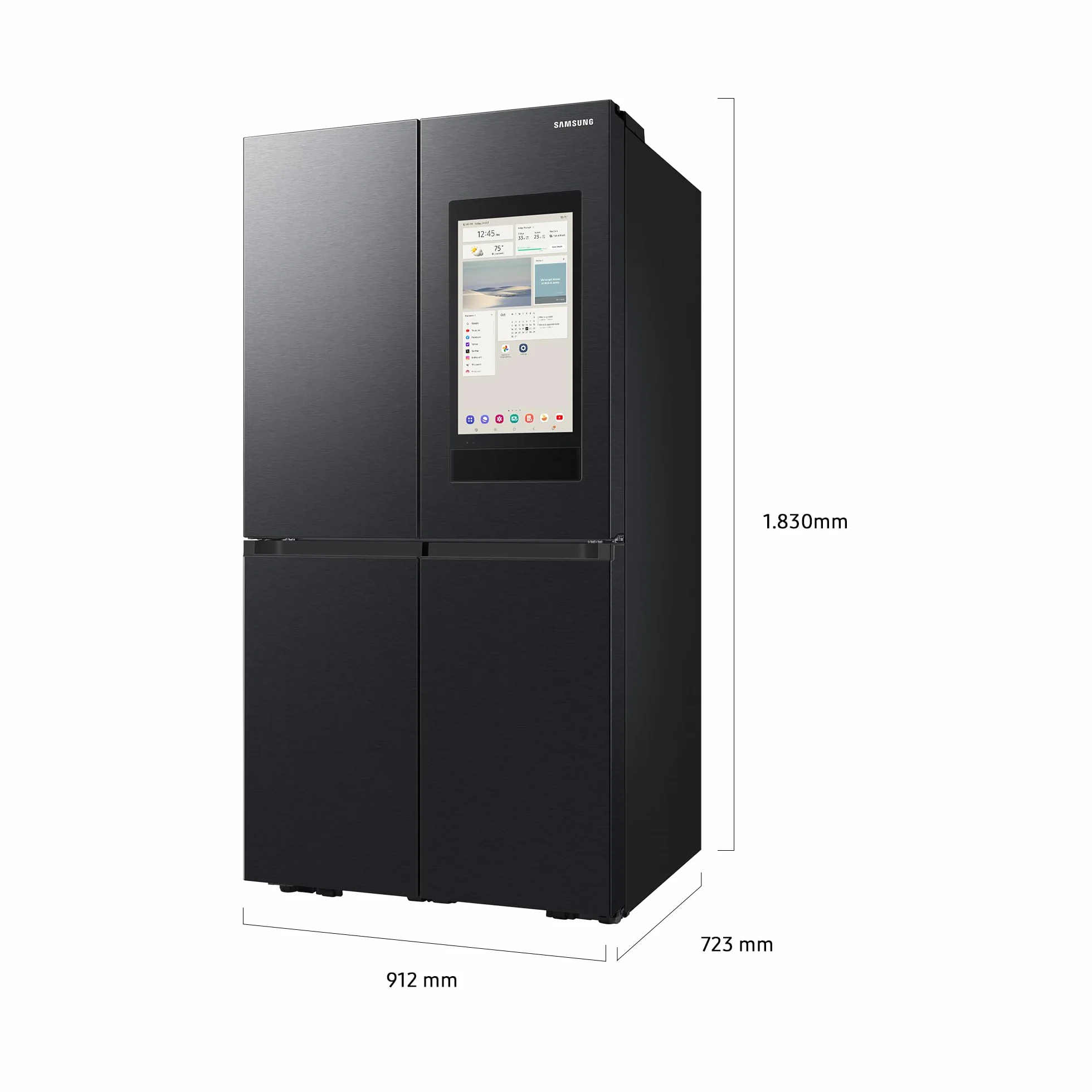 Samsung Frigorífico French Door Bespoke AI Family Hub 183cm 636L Clase E Grafito RF65DG9H0EB1EF