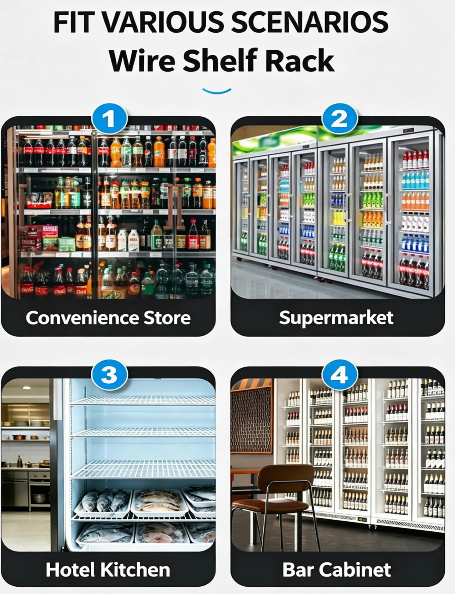 Rejilla de Repuesto Congelador Estante Metálico Refrigerador | Diseño ventilado abierto; for uso doméstico y comercial; Almacenamiento que ahorra espacio(60x55cm)