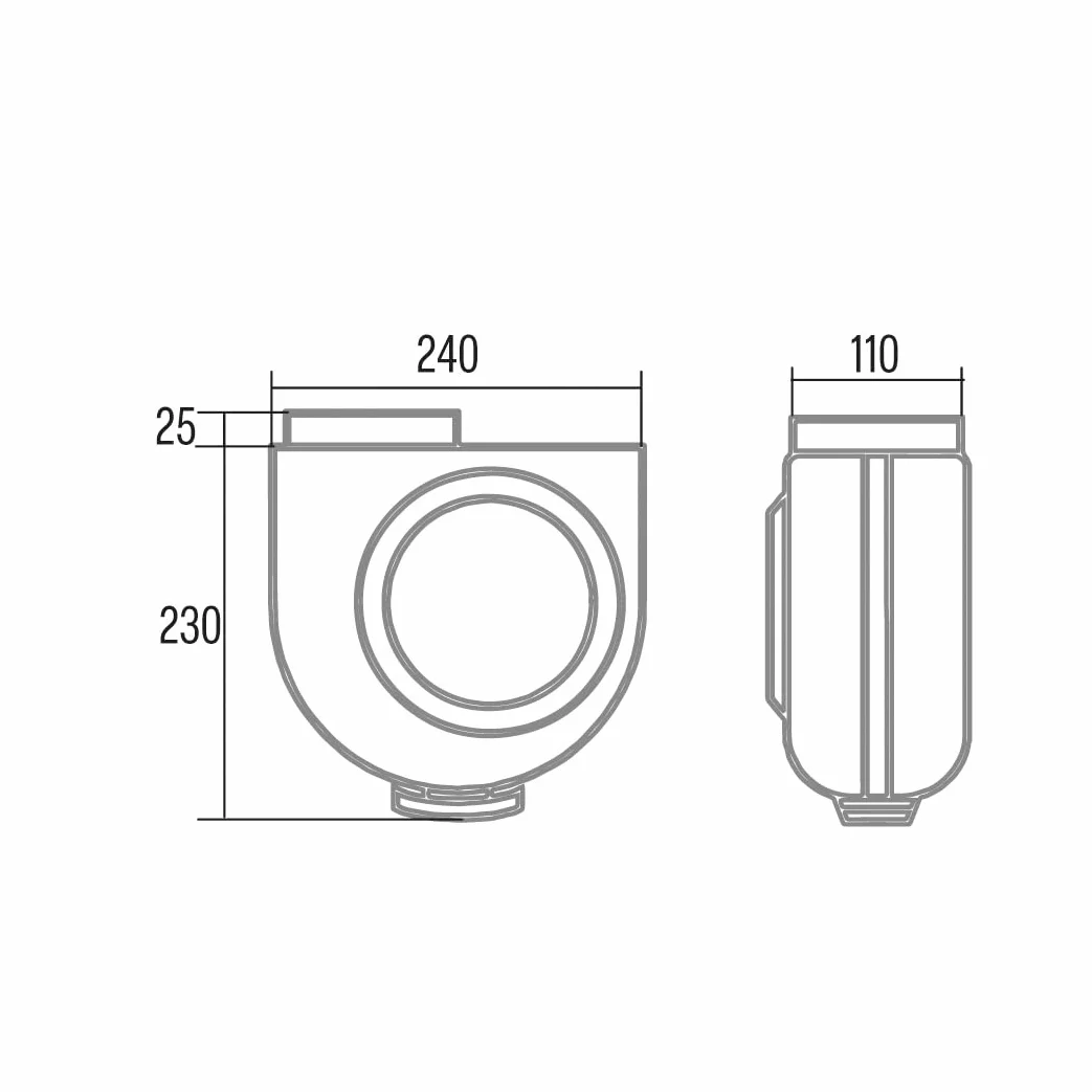 Cata Extractor Cocina GS 400P 290 m3/h 60W 23x24 cm 52 dB Blanco