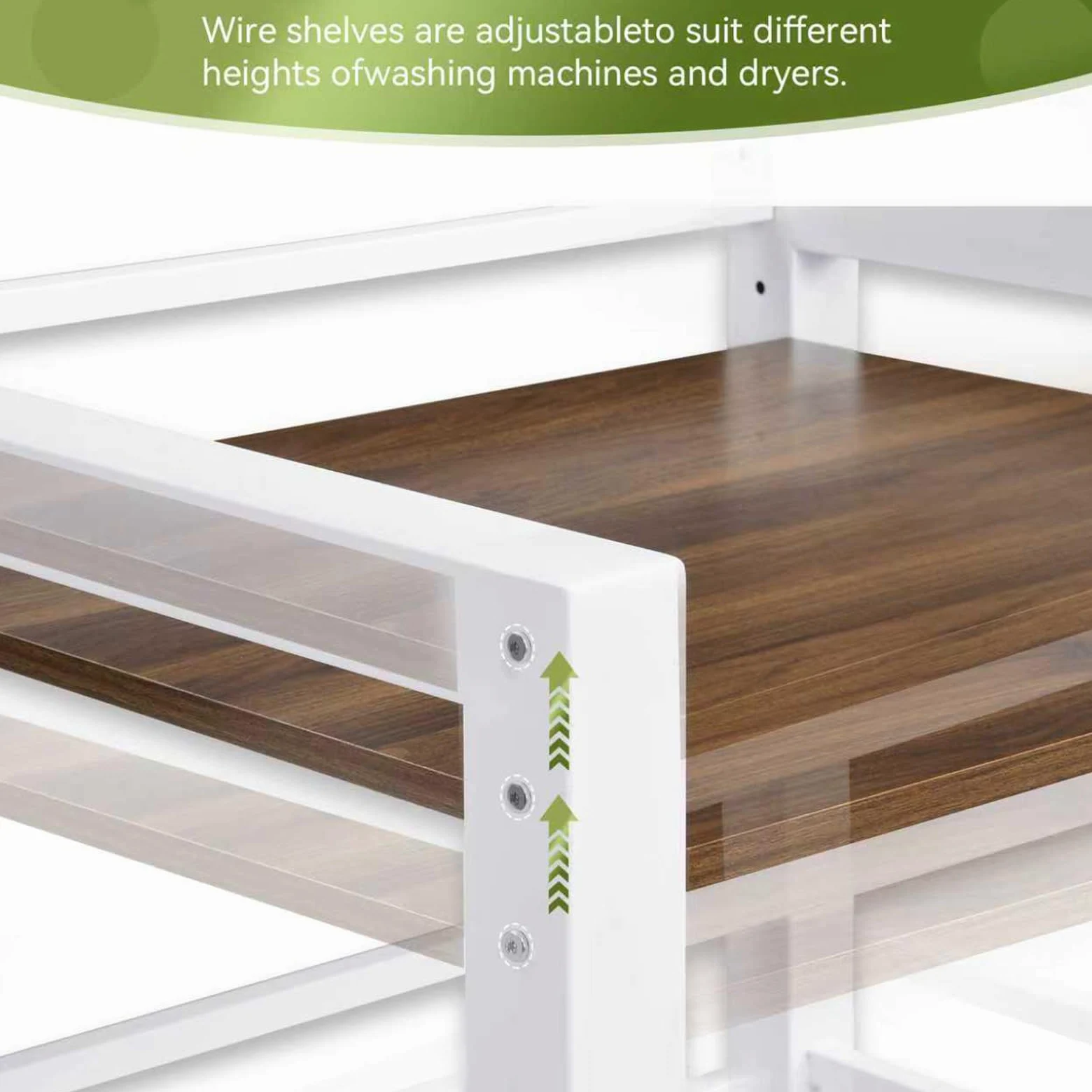 Mueble Lavadora Secadora, Soporte Secadora Sobre Lavadora, Estantería Lavadora, Armario Lavadora Secadora con 3 Alturas Ajustables, Capacidad de Carga 350kg, Para BañO, BalcóN, Lavandería