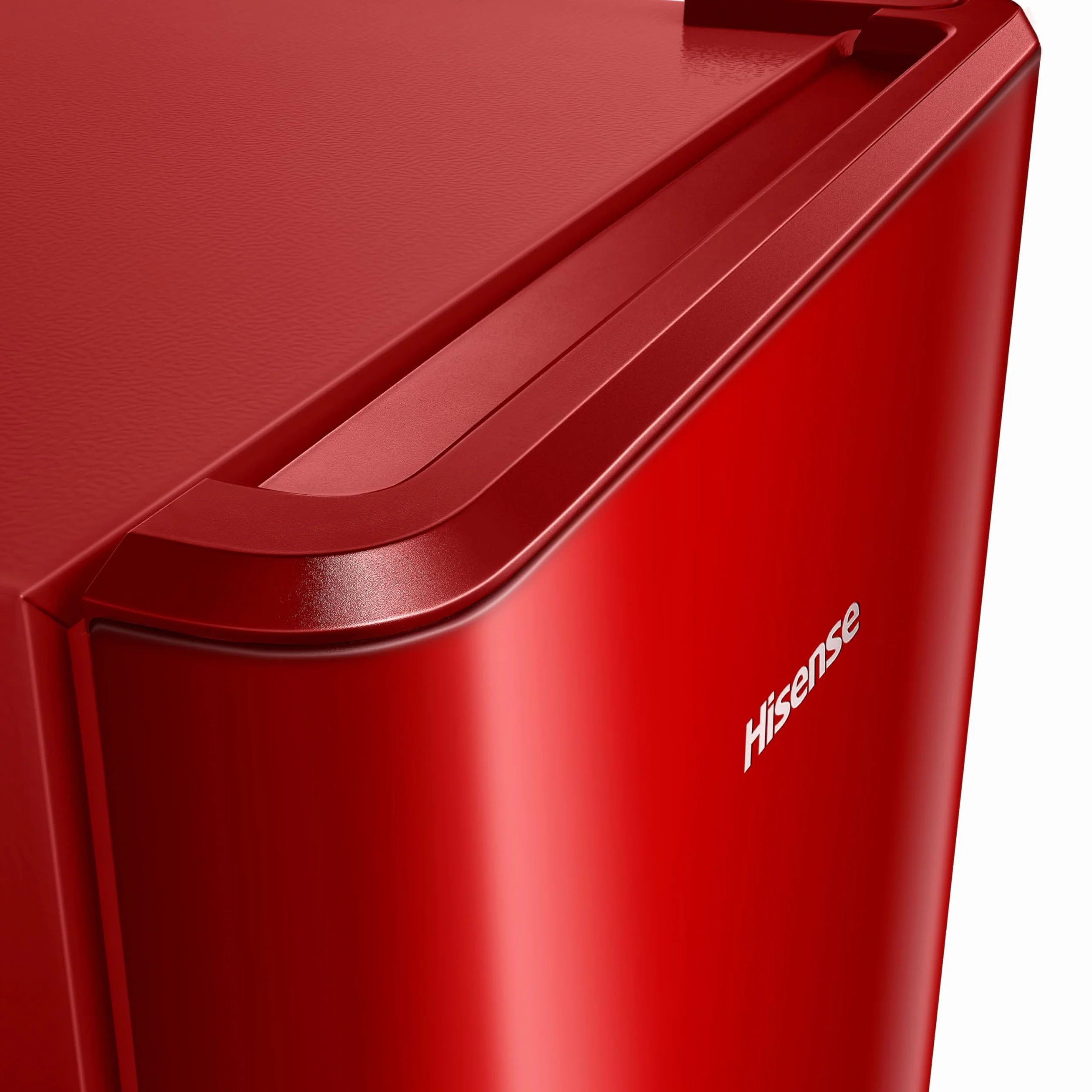 Hisense RR220D4BRE - Frigorífico Una Puerta, Congelador Freeze Zone, 165 L de capacidad, 128 cm alto, Class E, Botellero, Cycle Defrost (Cíclico), Cajón Frutas Y Verduras, Color Rojo