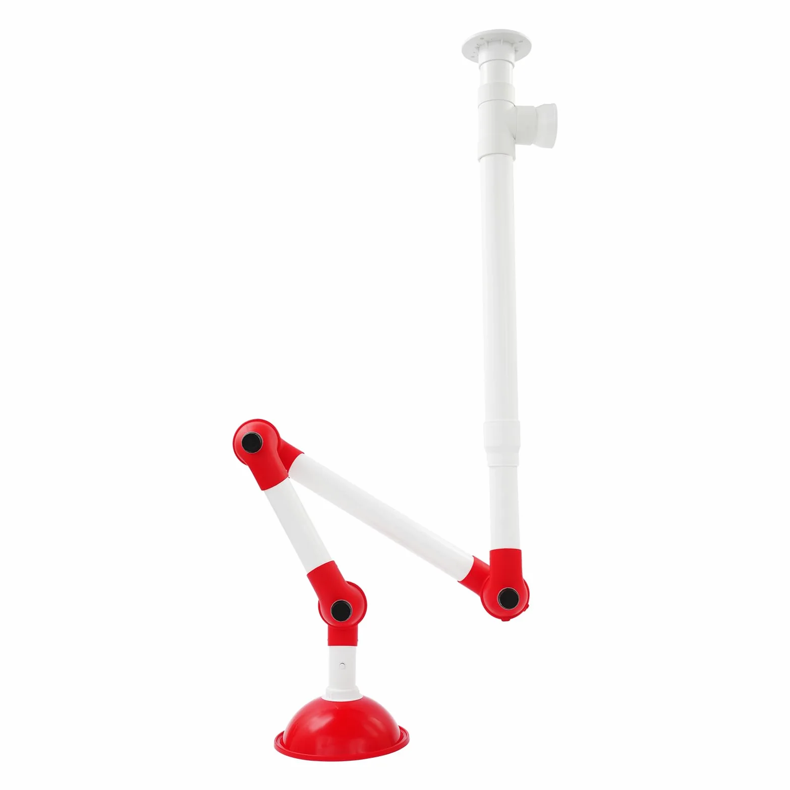 Campana Extractora de laboratorio universal con válvula ajustable,Campana de extracción giratoria 360° de polipropileno y aluminio con 375mm abertura de campana,para la ventilación de gases de escape
