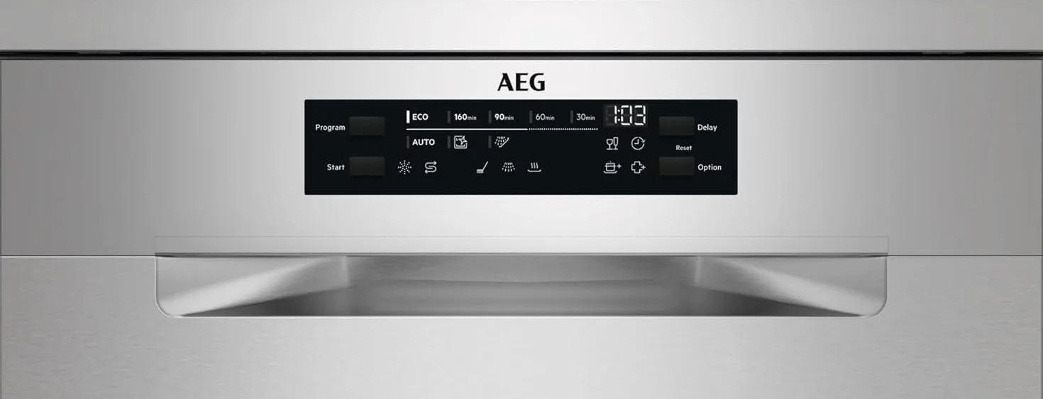AEG Lavavajillas 60 cm FFB64607ZM 13 cubiertos Motor Inverter Serie 6000 SatelliteClean INOX