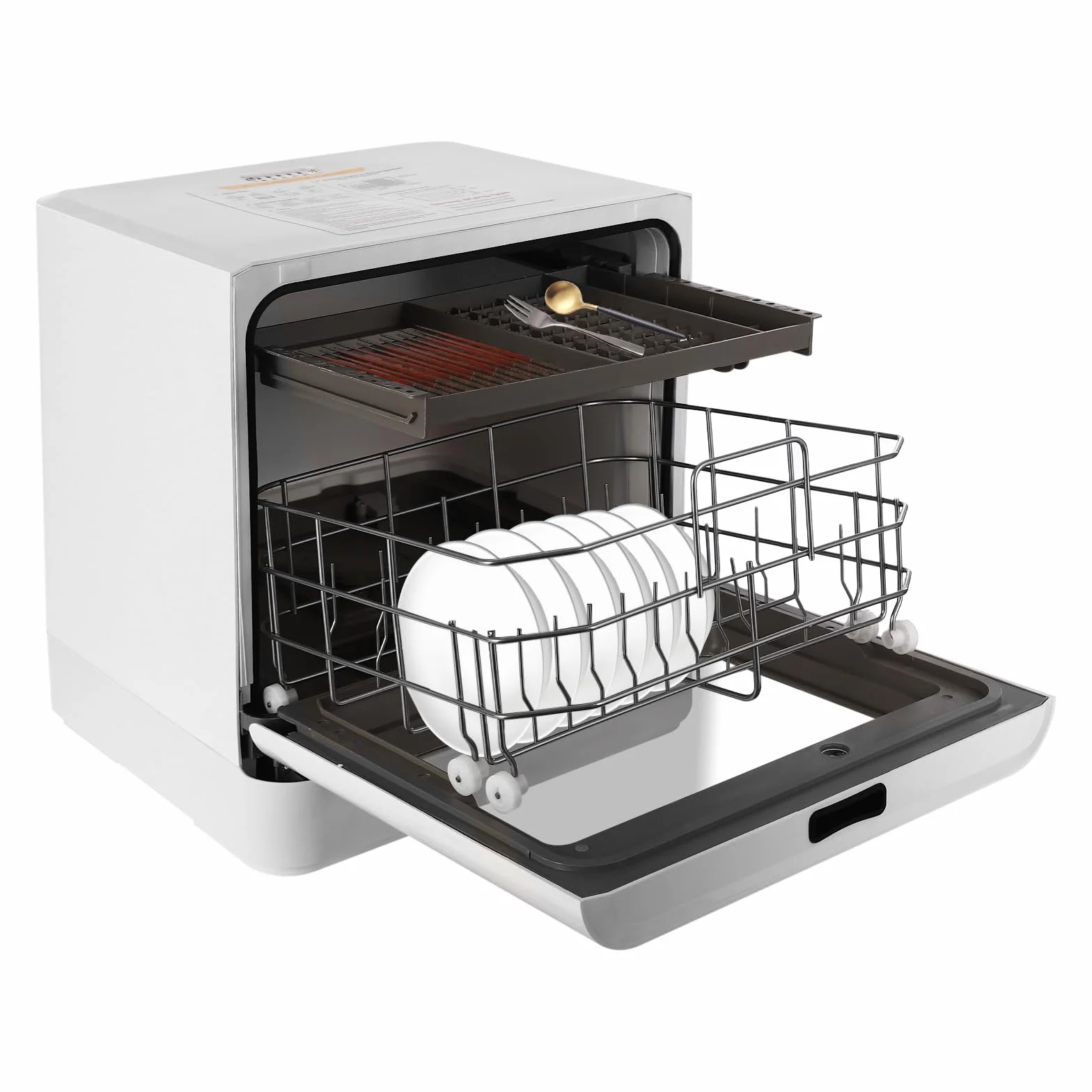 lavavajilla de mesa, mini portátil, ducha giratoria 360°, cuatro modos de limpieza y secado, ahorro de energía, independiente para apartamentos