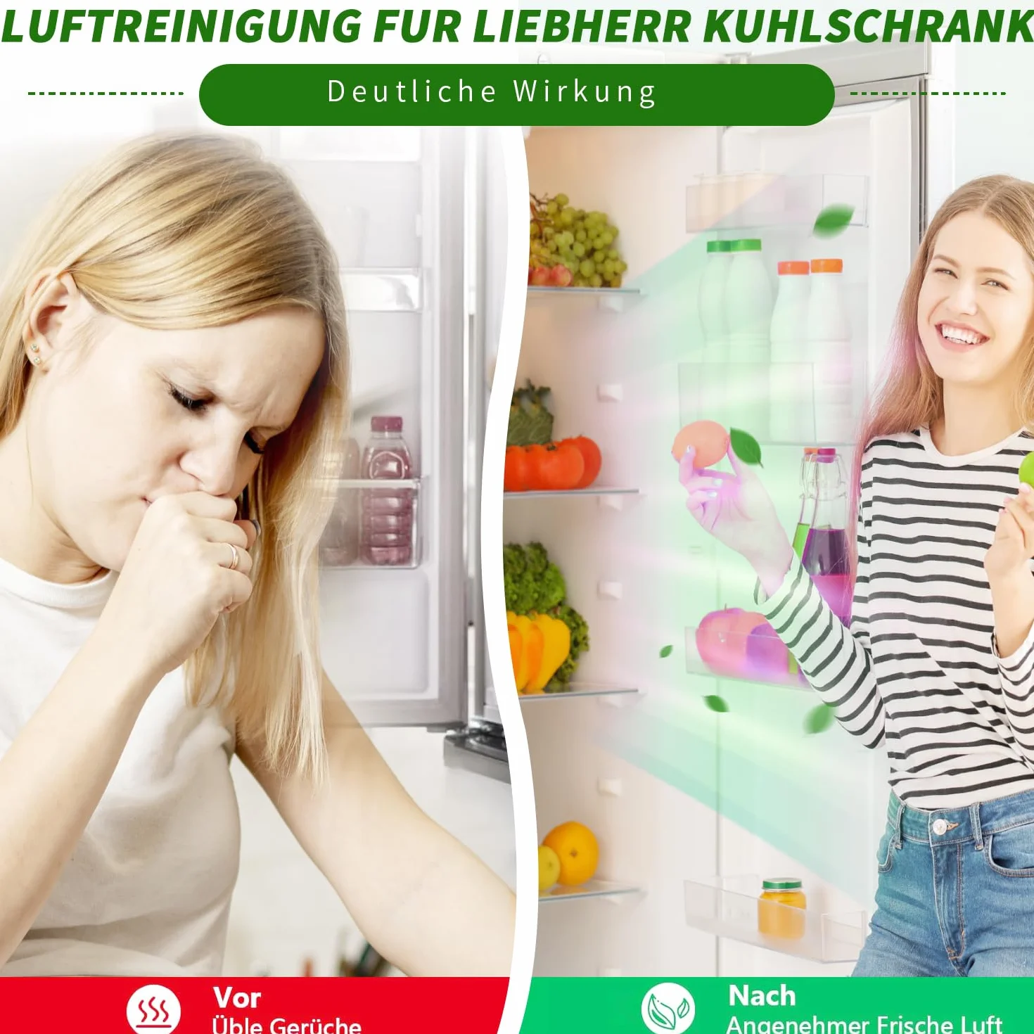 2 filtros Fresh Air para frigorífico Liebherr, compatible con 9096989, 9882460, 988246000, sustituye a 7440021-00, filtro de carbón activo para aire limpio y olor fresco en el frigorífico