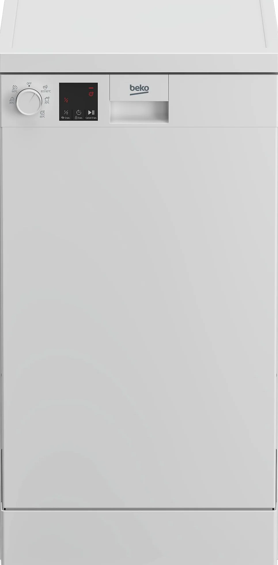Lavavajillas Beko DVS05024W clase A++ 45cm, Libre instalación, Acero inoxidable, Blanco