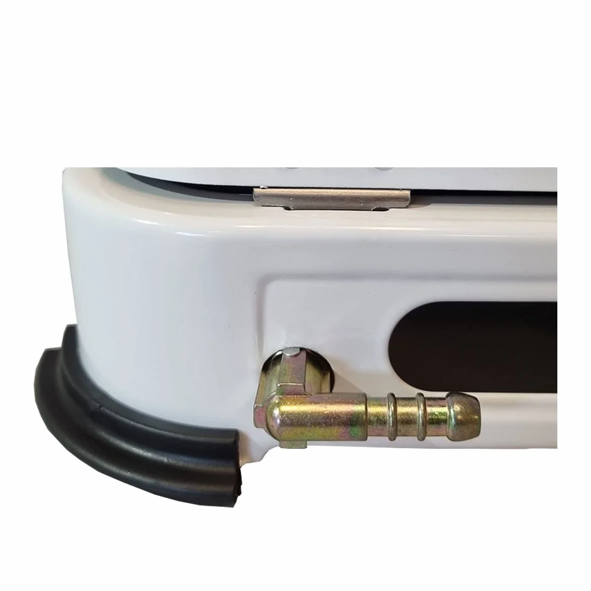 INTEC - Cocina de gas portátil de 1 quemador 1500W Cocina de gas butano o propano Tapa lacada blanca