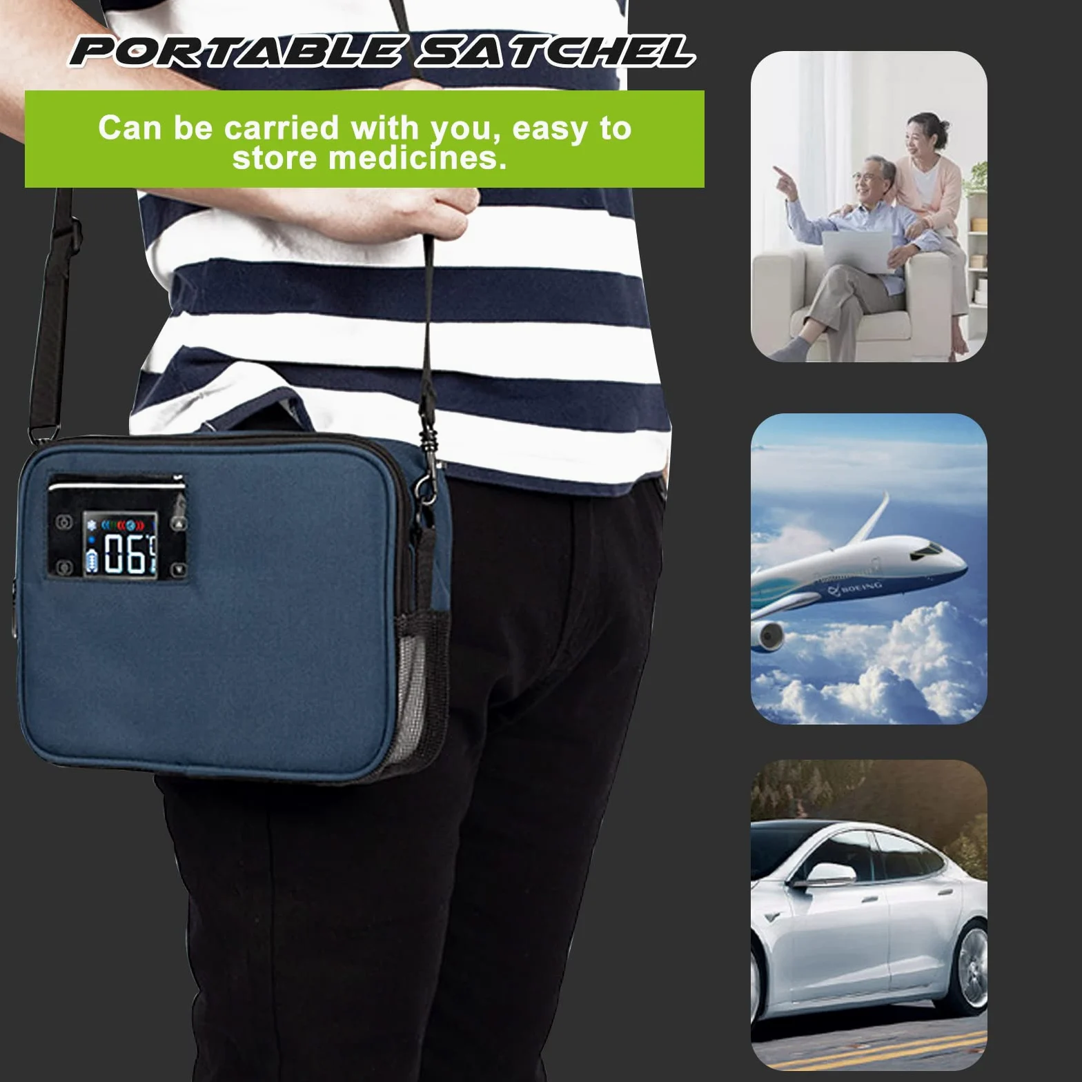 Mini refrigerador portátil para medicamentos, estuche de viaje de insulina para 2-8 °C, refrigerador pequeño para coche para el hogar y viajes, funciona con pilas