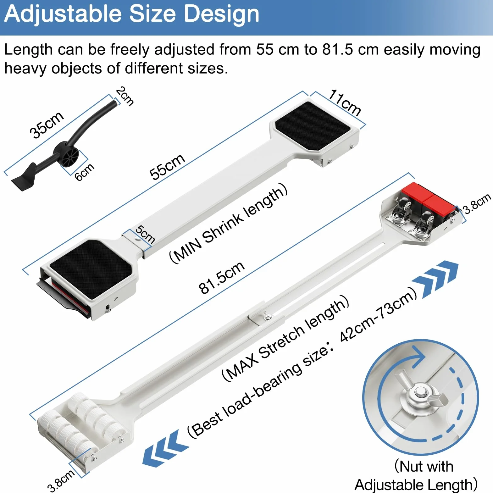 CYFIE Base para Lavadora con Freno, Sistema Deslizante Extensible 360° para Lavadora, Secadora, Frigorífico, Carga 300 kg, Blanco