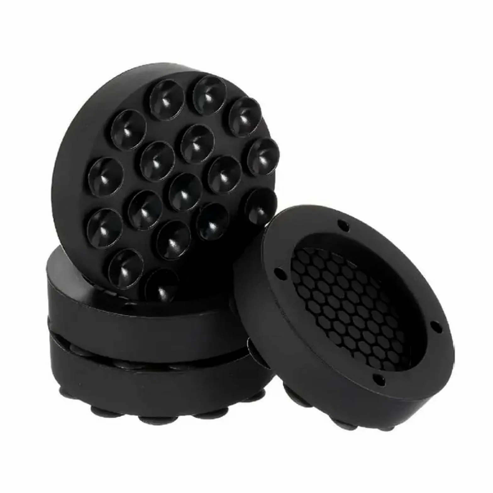 Almohadilla Universal Antivibración For Pies, Almohadilla De Goma For Pies For Lavadora, Base De Elevación, Alfombrilla For Pies, Refrigerador Silencioso, 4-32 Uds.(32pcs Black)