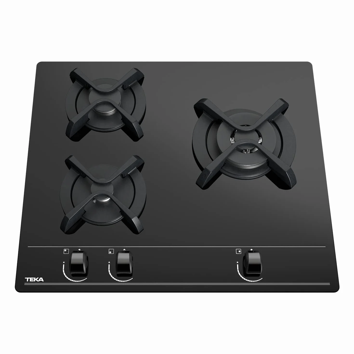 TEKA Placa de Gas Butano 60 cm, 3 Fuegos, Control Exact Flame, Quemadores de Alta Eficiencia, Autoignition, Modelo GBC 63010