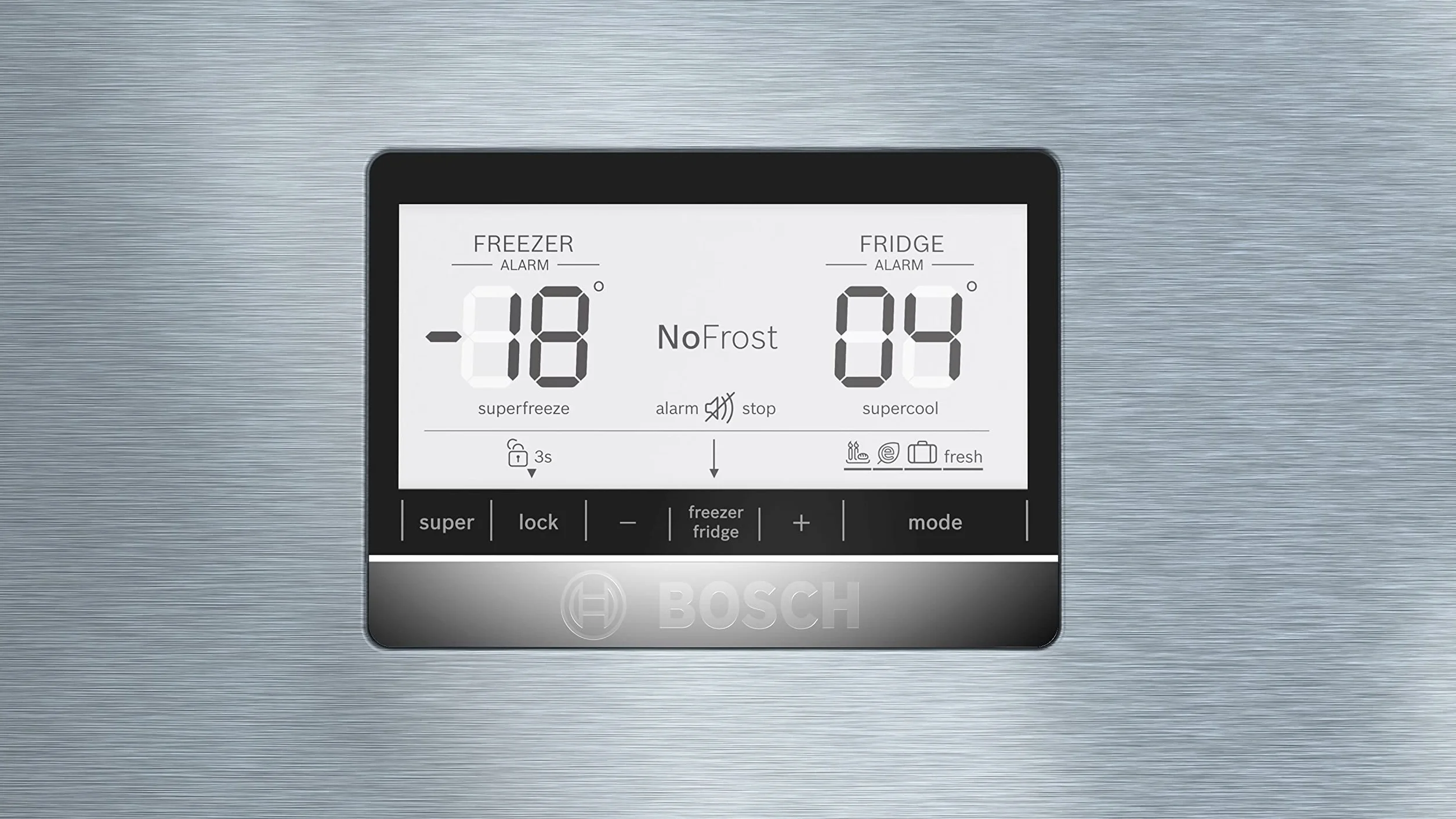 Bosch Frigorífico combinado, Libre instalación, 186 x 86 cm, Serie 6, Acero inoxidable antihuellas, KGN86AIDR