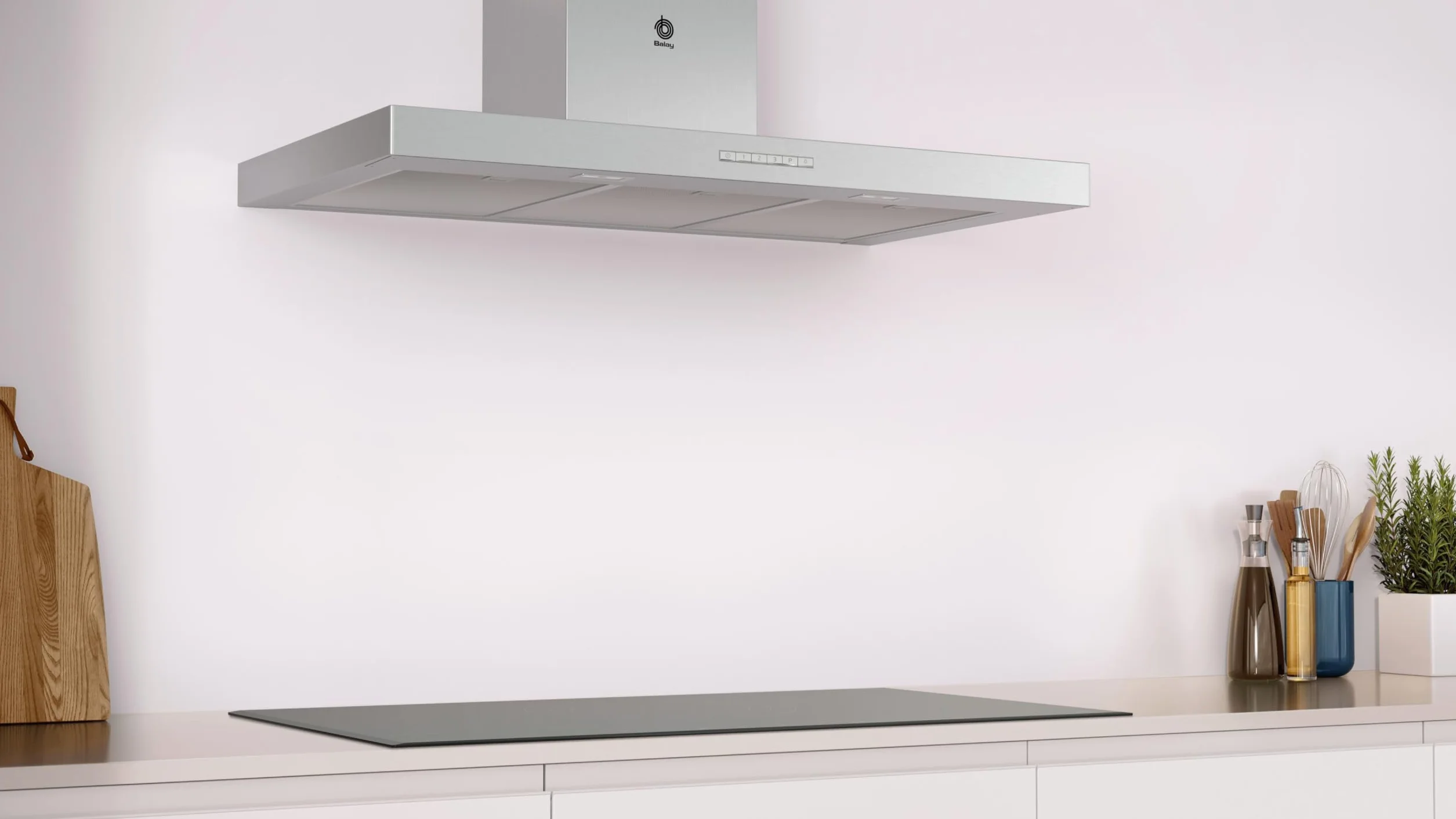 Balay Campana Extractora Decorativa de Pared 90 cm Acero Inoxidable LED 3BC097EX