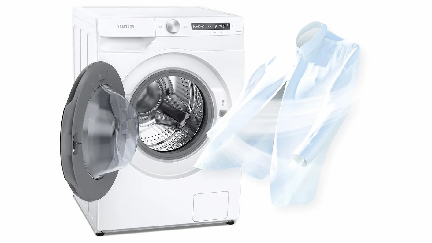 Samsung WD81T554ABW/S2 - Secador de lavado (8 + 5 kg, eficiencia energética: C/E (W/W+D), 1400 rpm, espuma activa, AddWash, WiFi, AirWash, vapor higiénico, manchas intensas, nivel de ruido A)