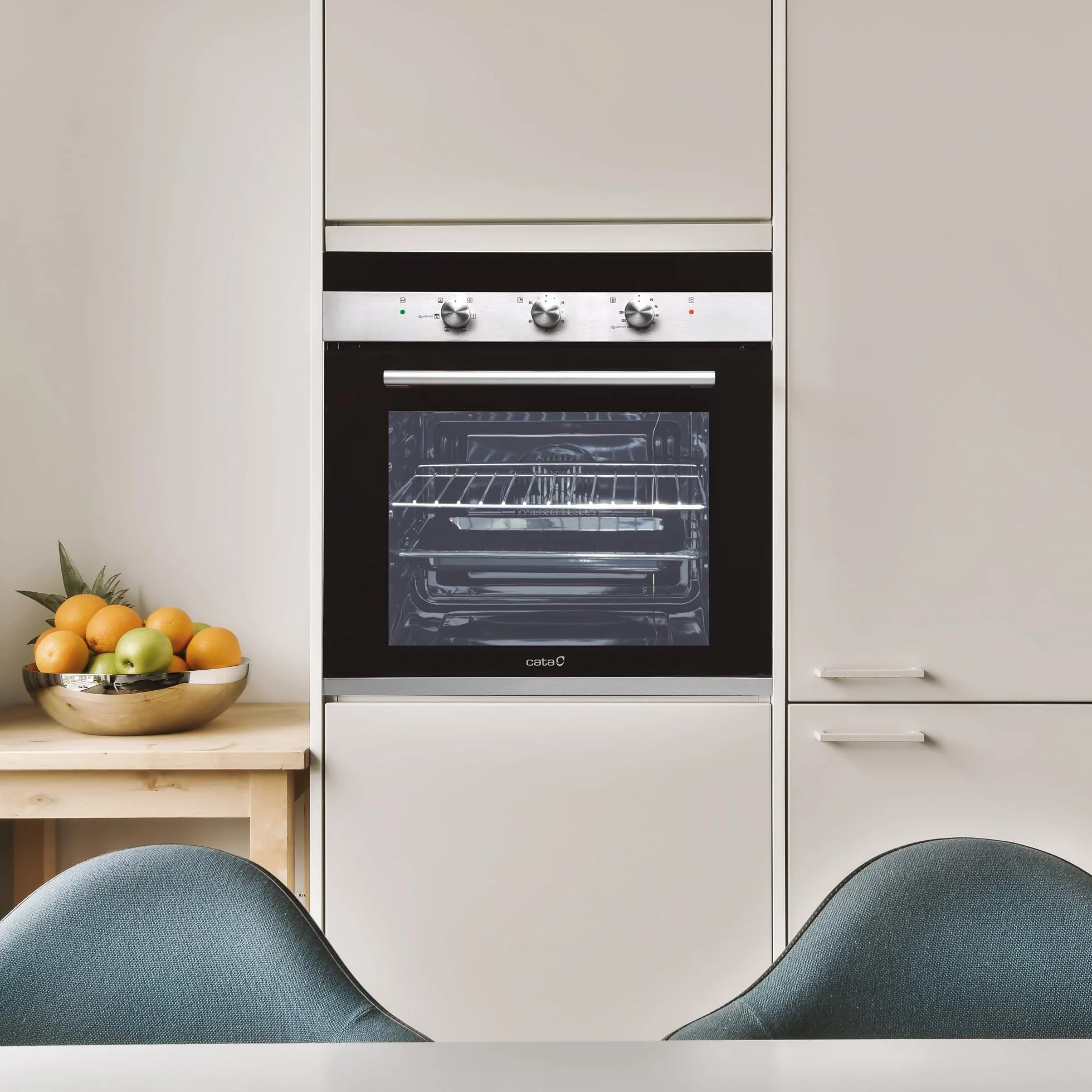 CATA CM 760 AS BK Horno multifunción, 2400 W, 50 litros, Acero Inoxidable, Negro