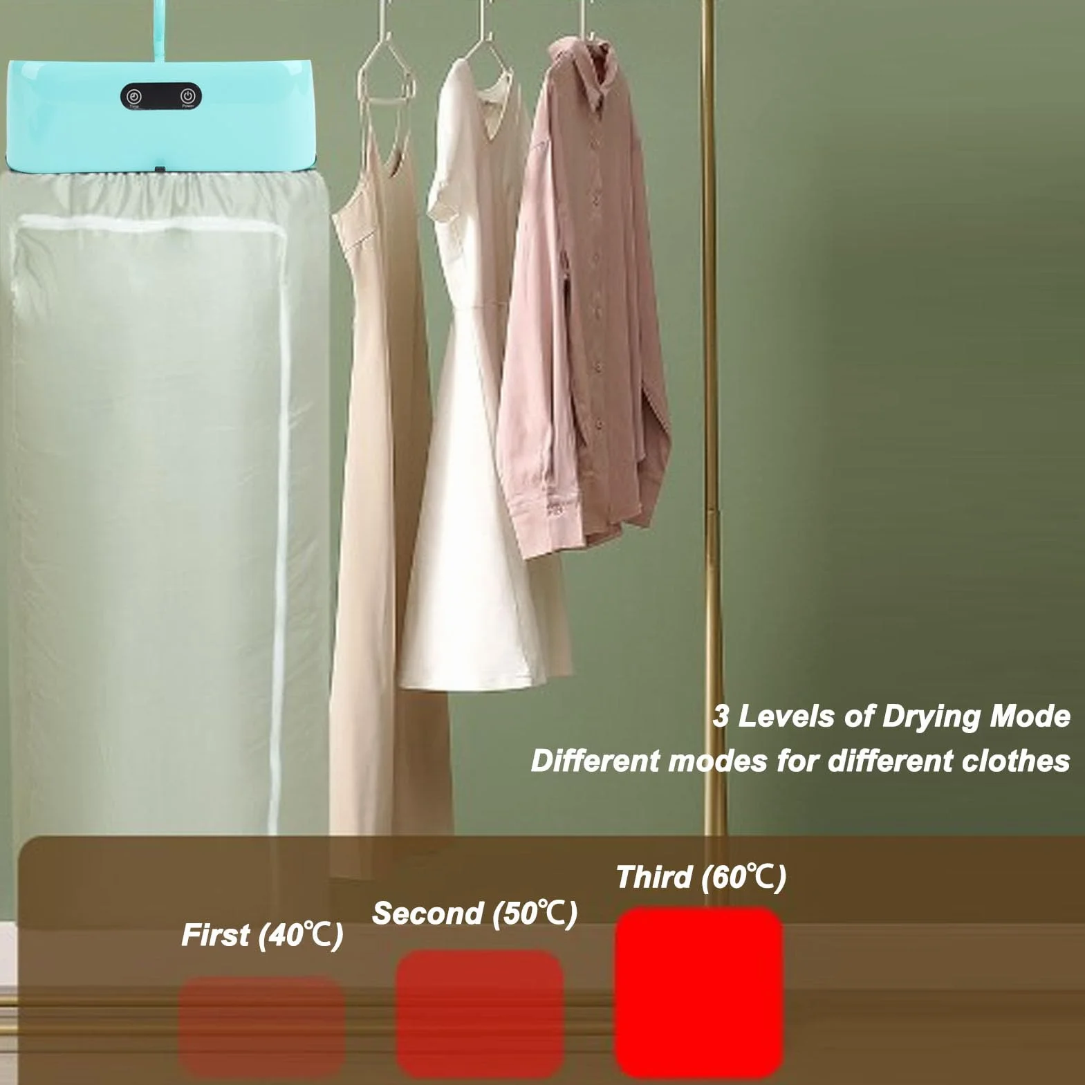 Mini Secadora de Ropa, Secadora de Ropa Portátil con Avanzado de Circulación de Aire Caliente, Secadora Eléctrica Compacta para Viajes, Ventilador de Aire (Enchufe europeo