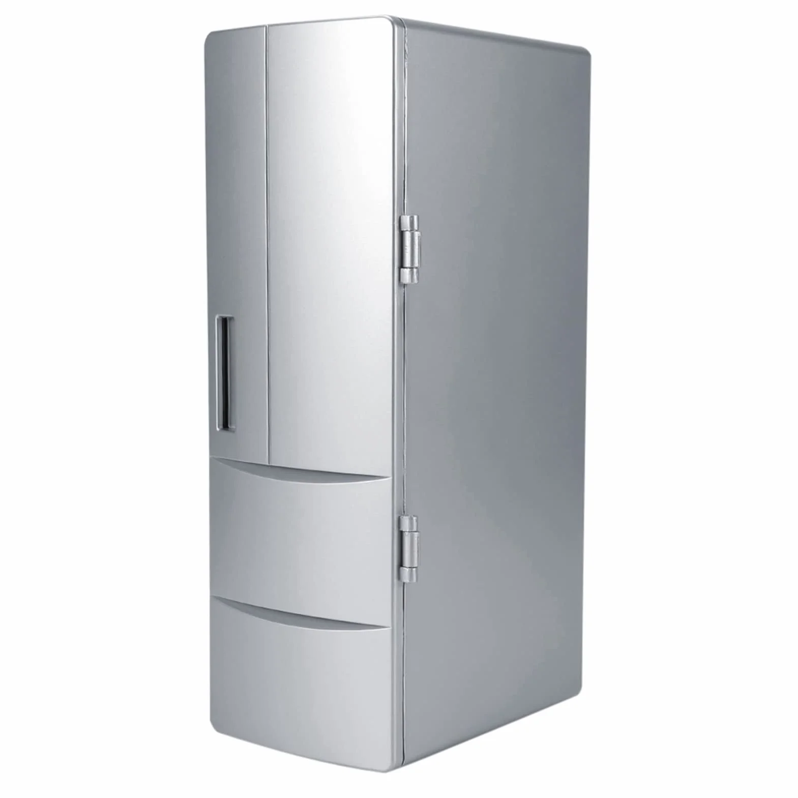 Refrigerador de bebidas - 8.5 x 12 x 25cm Mini USB Refrigerador de refrigerador para latas Bebida Refrigerador de cerveza Calentador Viaje Coche Oficina Uso para 2 latas