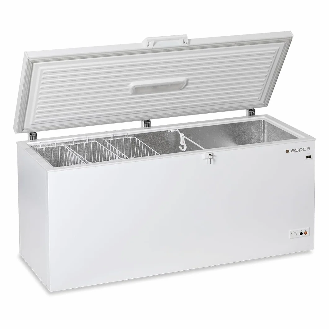 Aspes Congelador horizontal Blanco ACH5600EDC. Capacidad 555 Litros, Dual Cooling, 3 Cestas, Bajo nivel Sonoro, Eficiencia Energética Clase C
