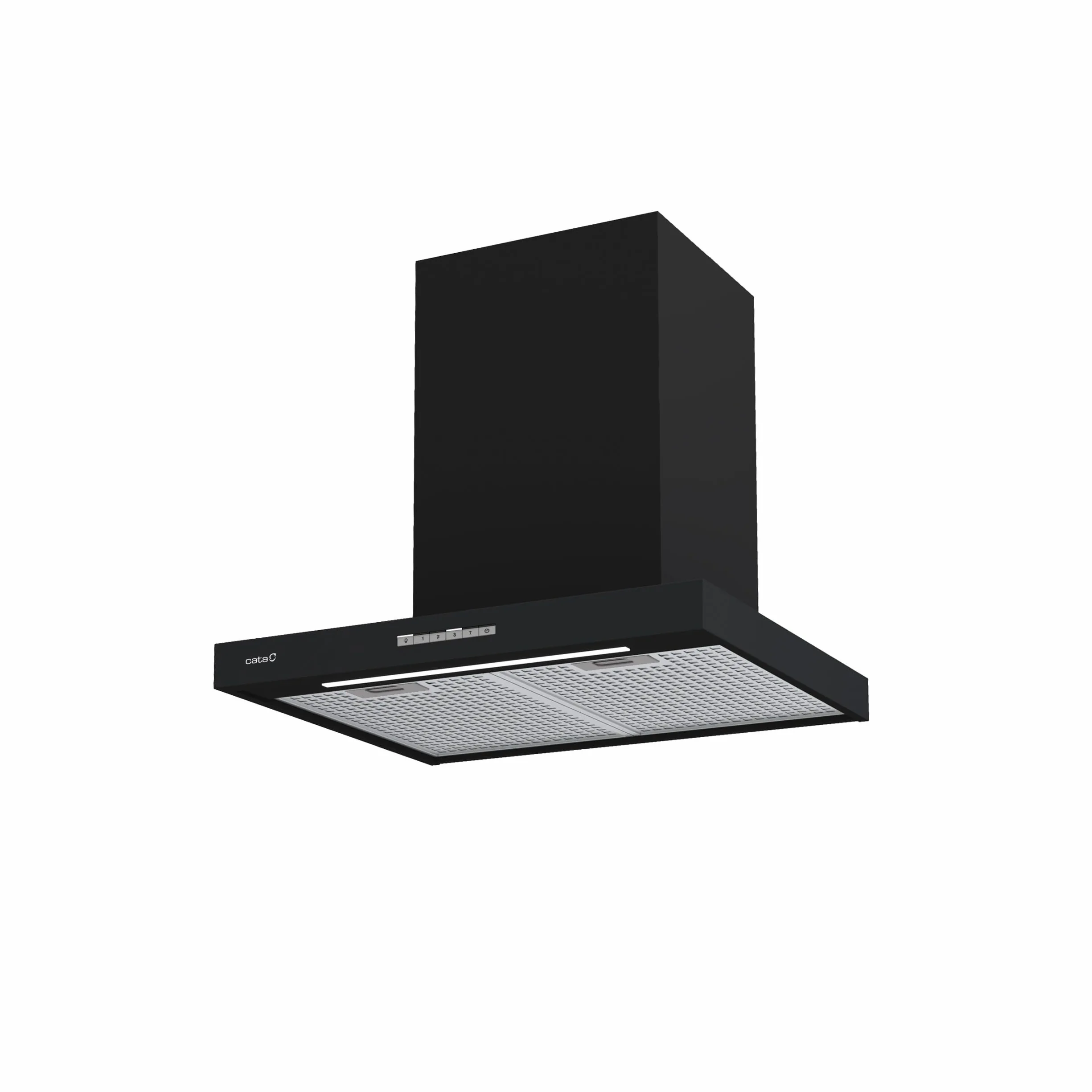 Cata Campana Sygma 6010 Extractora Decorativa de Pared, 802 m³/h, 4 Velocidades 3+1 Turbo, Control Electrónico, Temporizador, Tira LED Regulable, Clase A, Negro