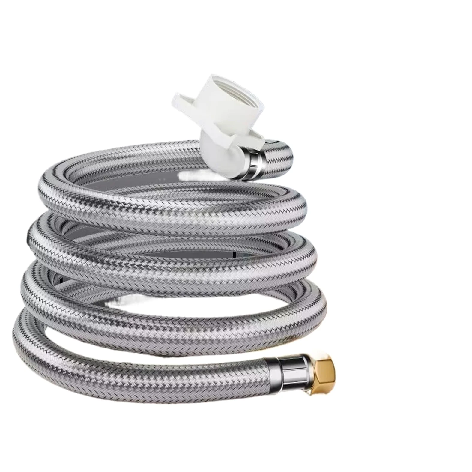 Tubo de entrada de agua for lavadora completamente automática, manguera de extensión alargada, tope de tubo de entrada de agua de acero inoxidable grueso(K)