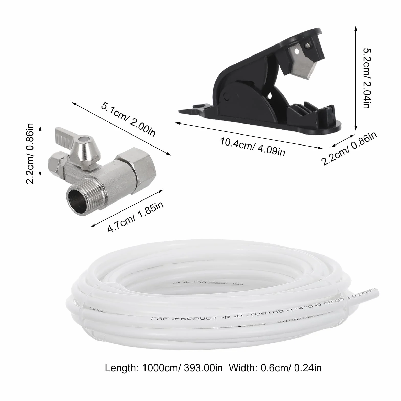 1 juego de mangueras de agua para máquina de hielo de refrigerador - Kit de mangueras de 10 metros (33 pies) para sistemas de agua por inversa con accesorios - Instalación de máquina de