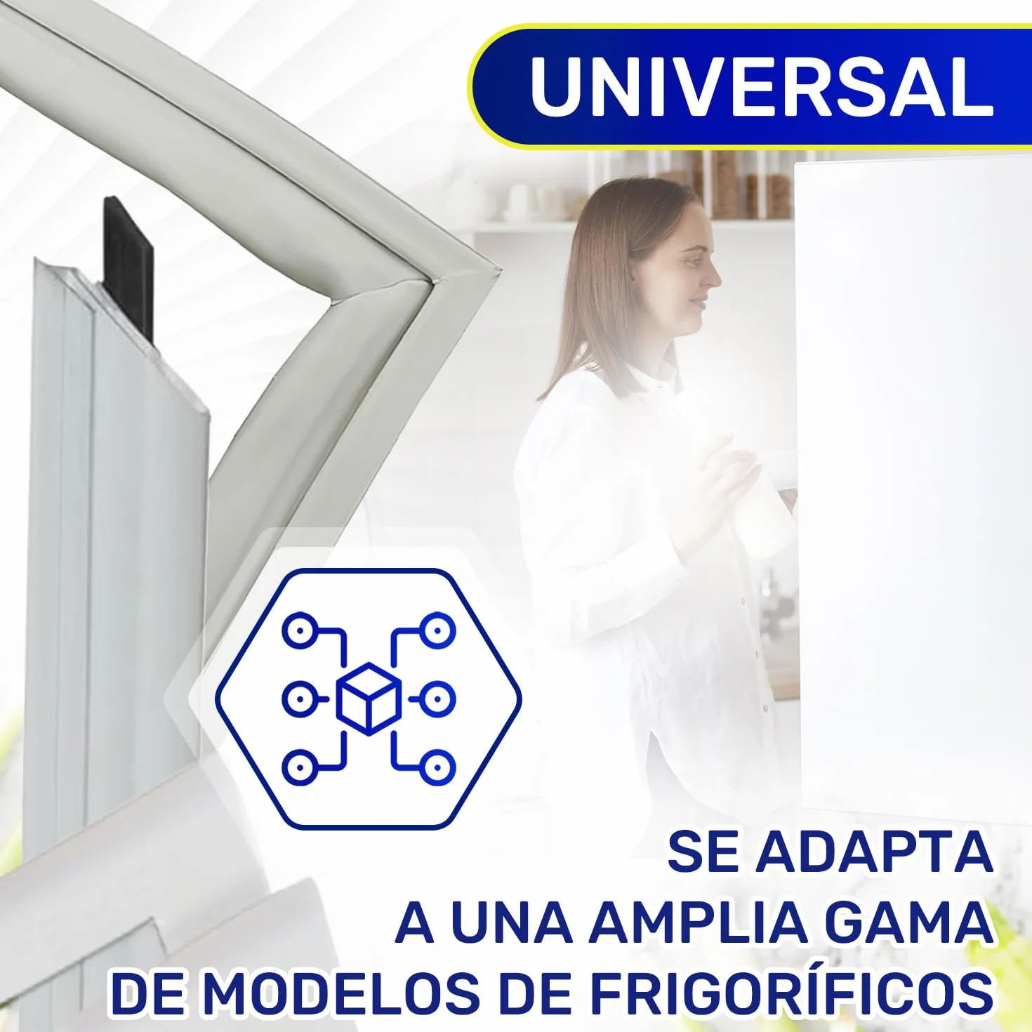 Kit Universal Magnéticas Junta Puerta Frigorifico para Congelador 1300x700 mm - Garantía de 10 Años - MONTERAL