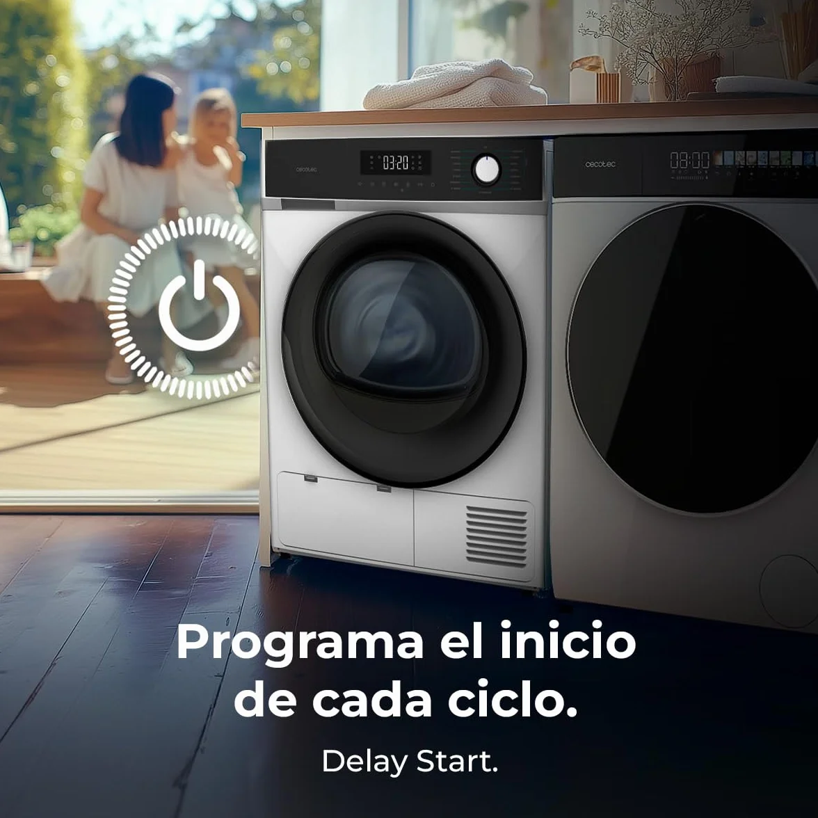 Cecotec Secadora de Ropa 8Kg Bomba de Calor Bolero Dresscode Dry 8330 Clase A++ 15 Programas Blanco