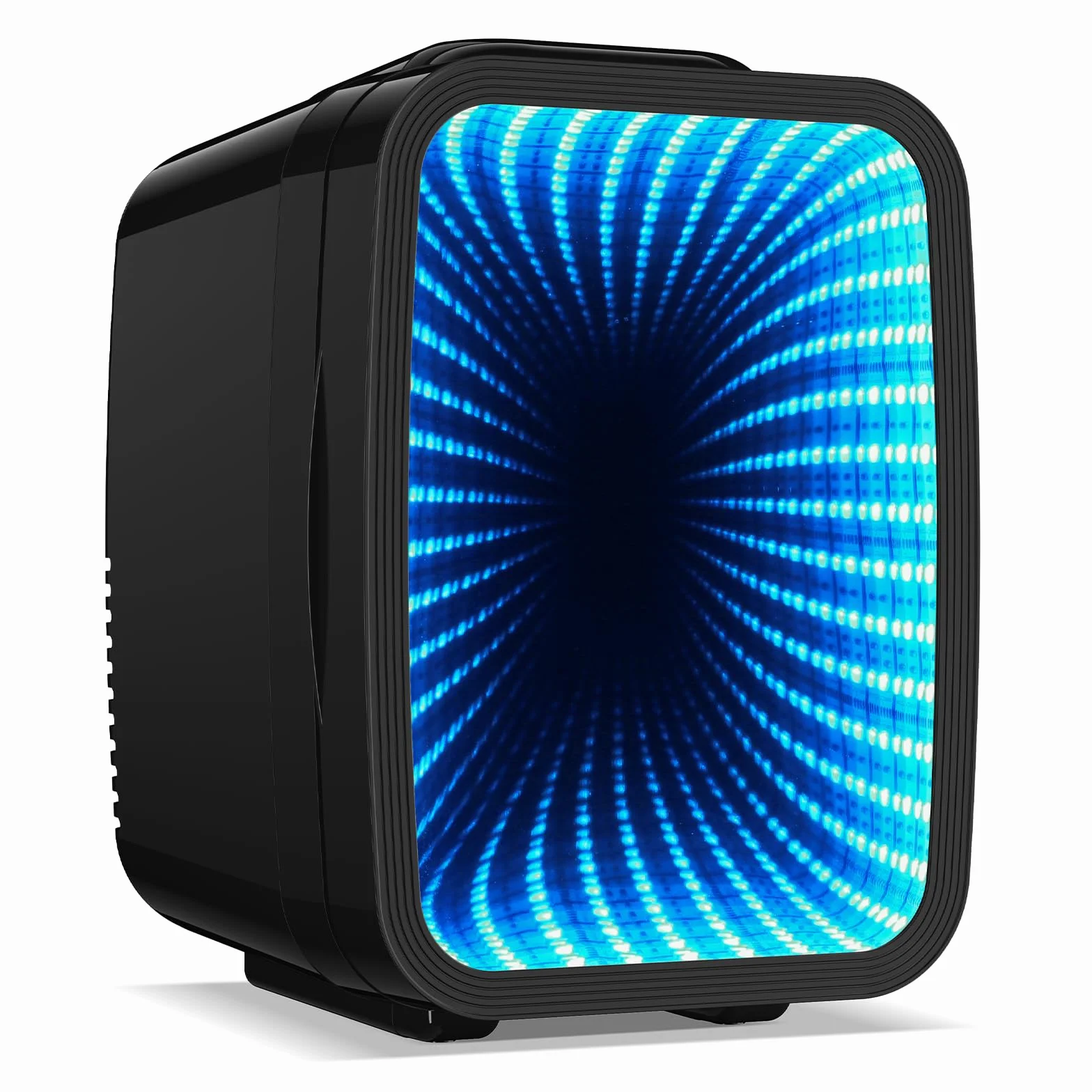 BEICHEN Mini Nevera, 4 L/6 latas, Silenciosa, 7 Modos de Luz RGB, 2 en 1 de Refrigeración y Conservación de Calor para Bebidas y Cuidado de La Piel, Mini Nevera para Gaming, Oficina, Coche (Negro)