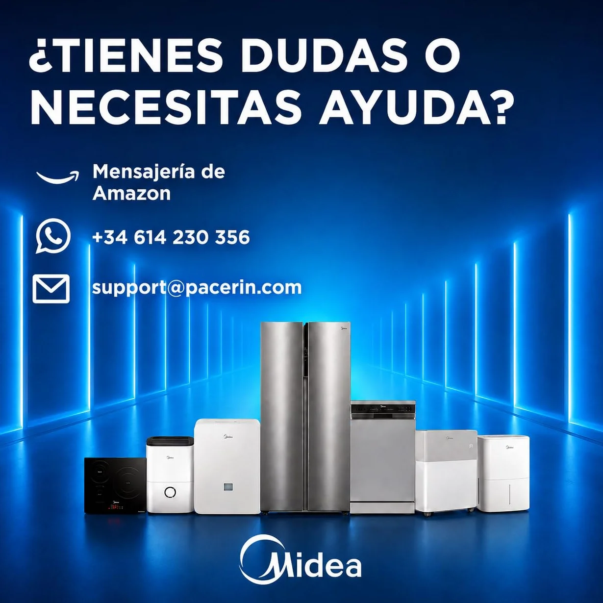 Midea Frigorífico 2 puertas 140 cm alto x 55 cm ancho, Blanco, Capacidad 204 L, Nevera Pequeña con Congelador Low Frost de Bajo Consumo, Puerta Reversible, Luz LED, Silencioso 40dB, Cajón de Frutas
