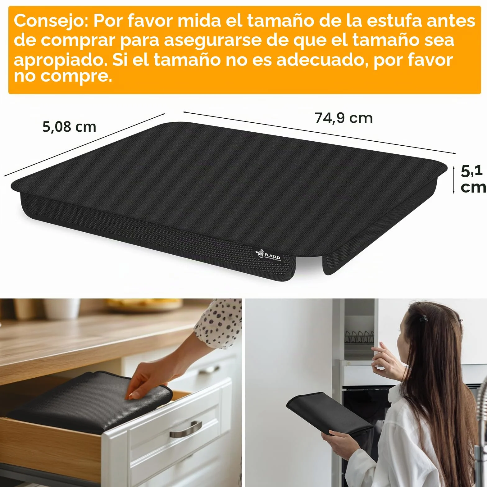 FLASLD Cubierta de Quemador de Estufa de Gas Tapete de Tela Suave, 29.5×21 Pulgadas Plegable Fácil de Limpiar Protector de Estufa de Gas, Cubiertas de Estufa Anti Polvo, Protector Superior Lavable