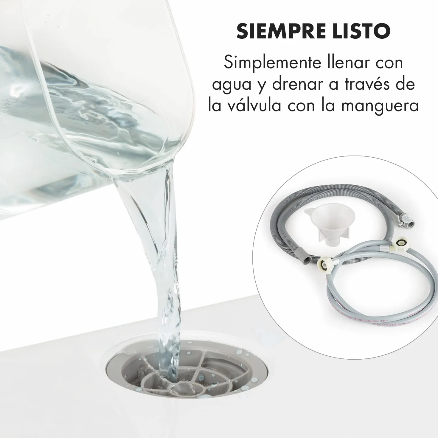 Klarstein Amazonia Mini Lavavajillas – Compacto, 7 Programas, 5L Depósito o Conexión Directa, Silencioso 58dB, Clase energética D, Pantalla Digital, Lavavajillas Portátil para Cocina Pequeña, Azul